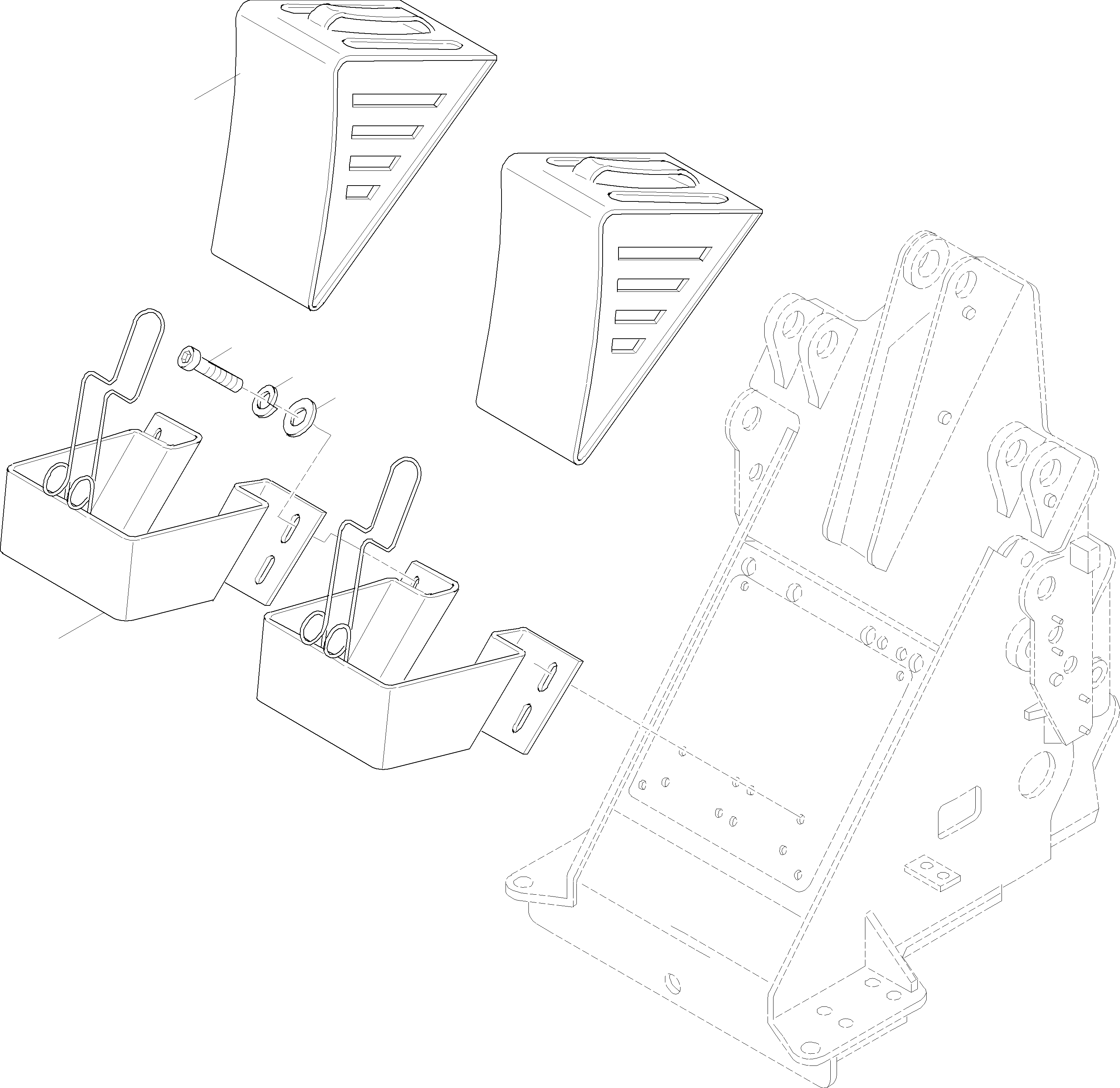 Wheel Loaders Komatsu / WA115-3 (35 km/h) WA115H30051-WA115H30180 / H30181 - Up(wa115_3s) / WEDGE AND ATTACHEMENT(12-00 : GJ2K2832)