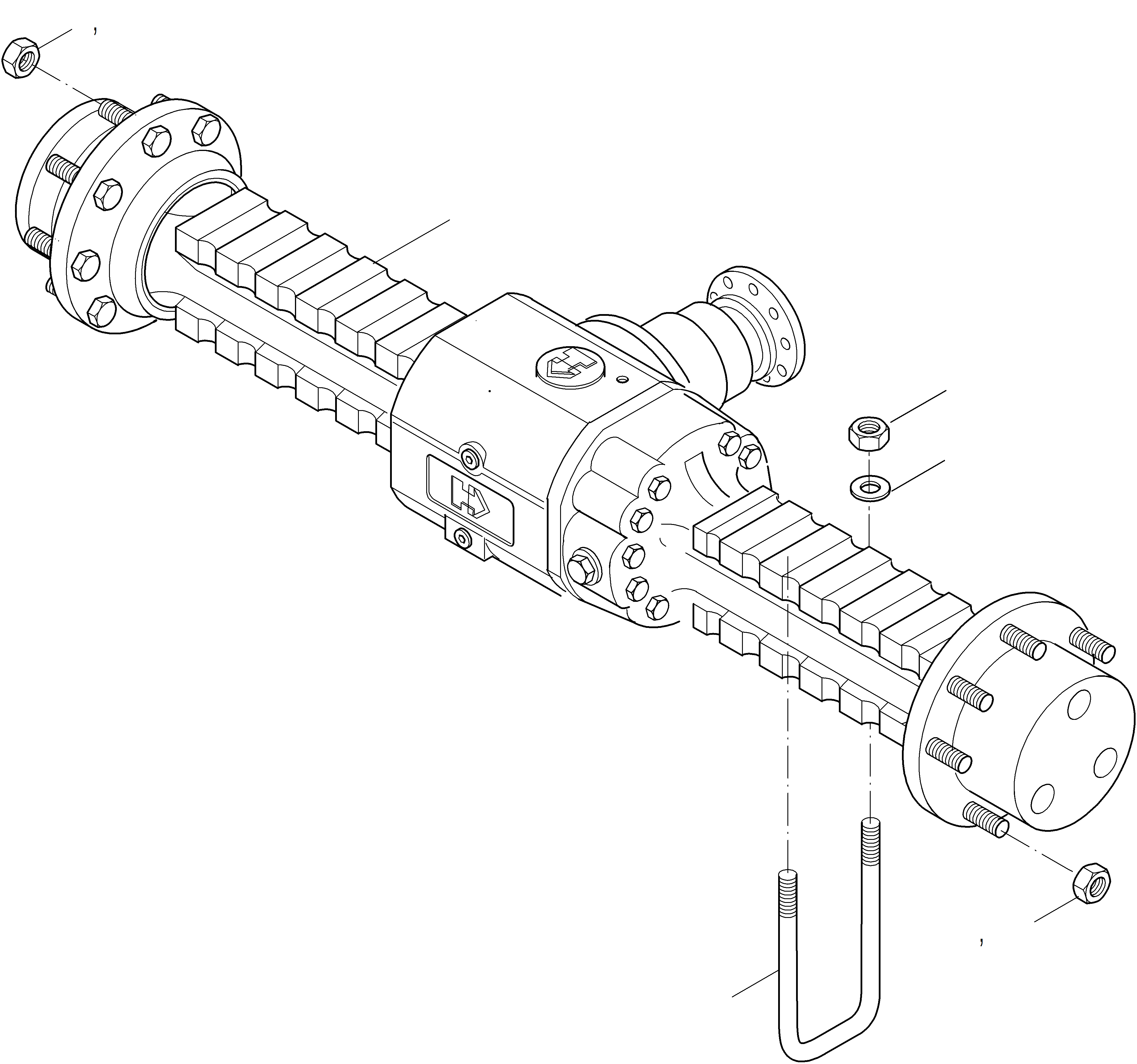 Wheel Loaders Komatsu / WA115-3 (35 km/h) WA115H30051-WA115H30180 / H30181 - Up(wa115_3s) / FRONT AXLE(08-00|a : GJ2K3420)