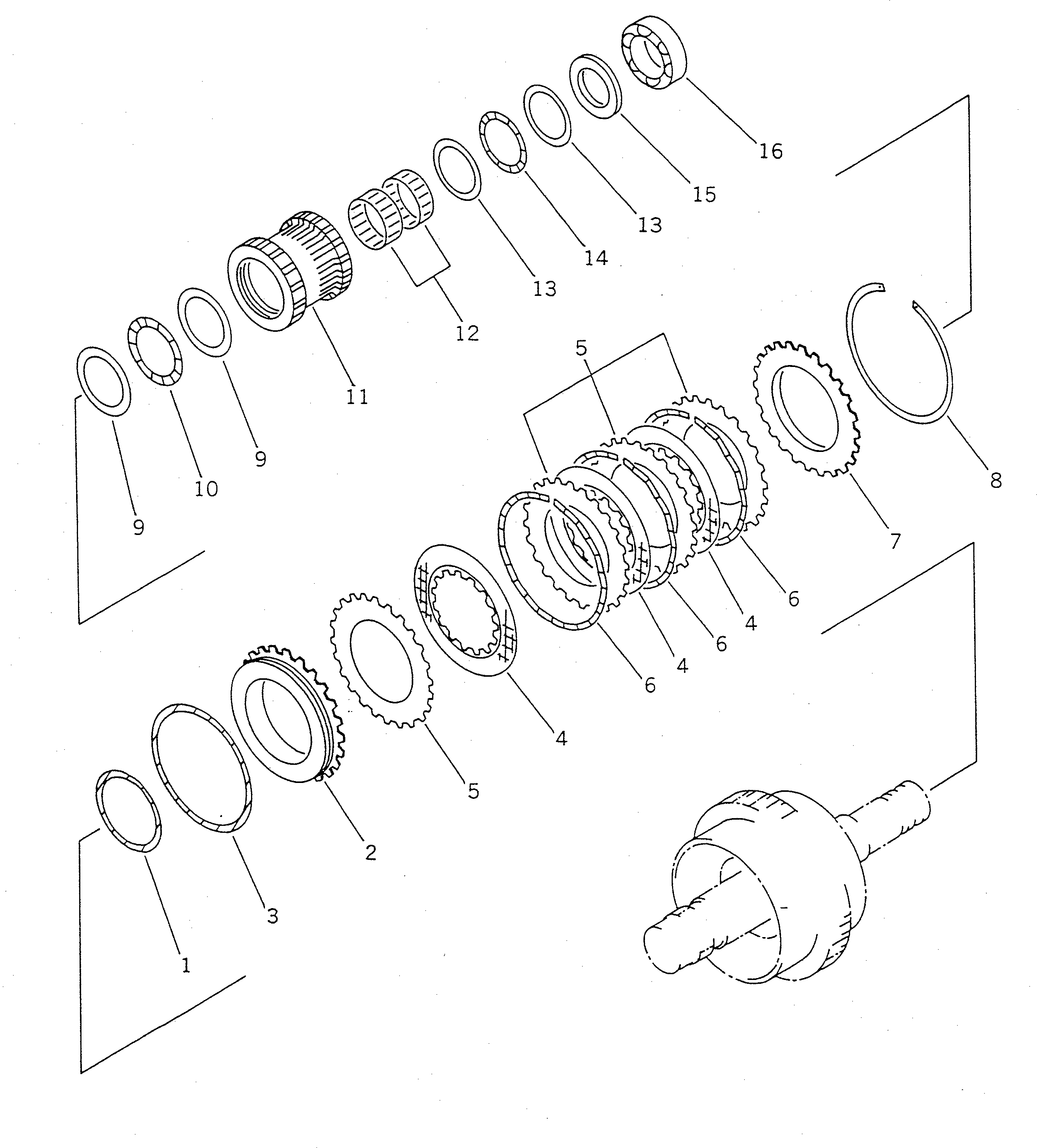 Wheel Loaders Komatsu / WA120-1 S/N 10001-UP(wa120-1c) / 3RD CLUTCH (TBG/ABE SPEC.)(240130 : 8338)