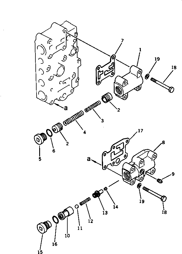 Wheel Loaders Komatsu / WA120-1 S/N 10001-UP(wa120-1c) / TRANSMISSION CONTROL VALVE (2/2) (TBG/ABE SPEC.)(240160 : 8341)