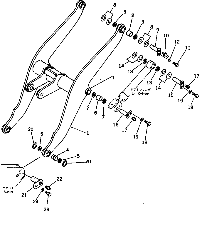 Wheel Loaders Komatsu / WA120-1 S/N 10001-UP(wa120-1c) / LIFT ARM (TBG/ABE SPEC.)(240450 : 8471)