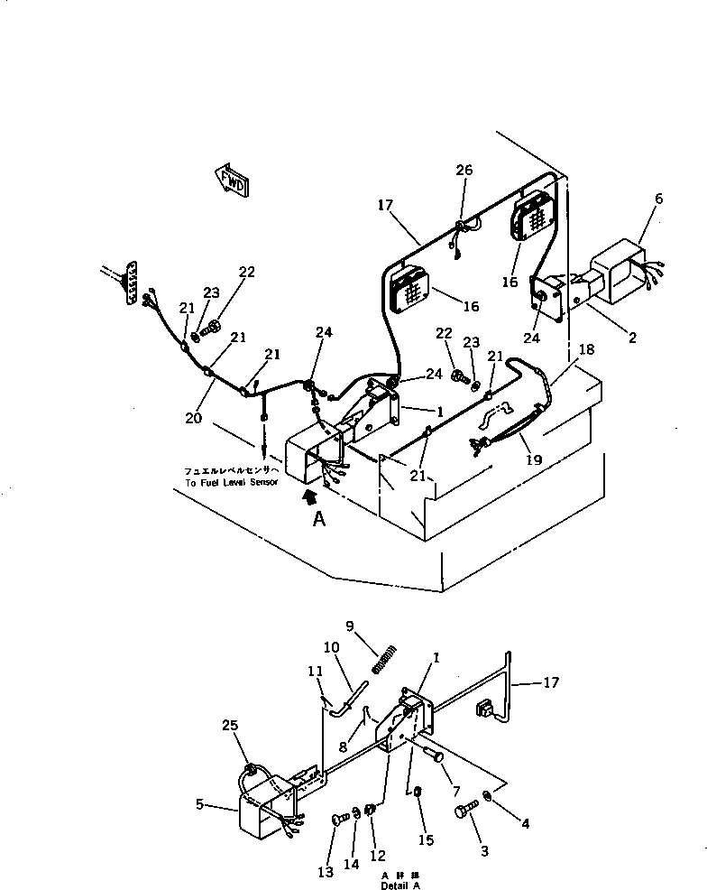 Wheel Loaders Komatsu / WA120-1 S/N 10001-UP(wa120-1c) / ELECTRICAL SYSTEM (REAR) (TBG/ABE SPEC.)(240040 : 8322)