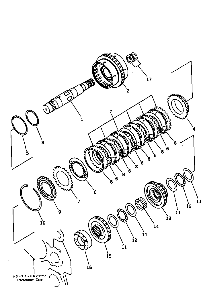 Wheel Loaders Komatsu / WA120-1 S/N 10001-UP(wa120-1c) / 2ND CLUTCH (TBG/ABE SPEC.)(240120 : 8337)