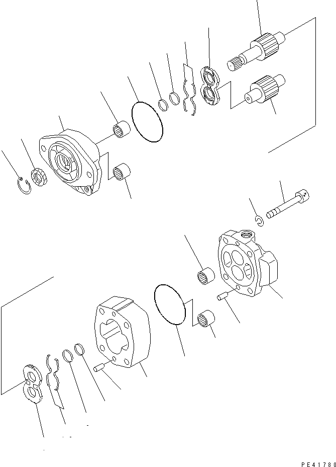 Wheel Loaders Komatsu / WA120-1 S/N 10001-UP(wa120-1c) / EMERGENCY STEERING PUMP (ABE SPEC.)(240240 : 8391)