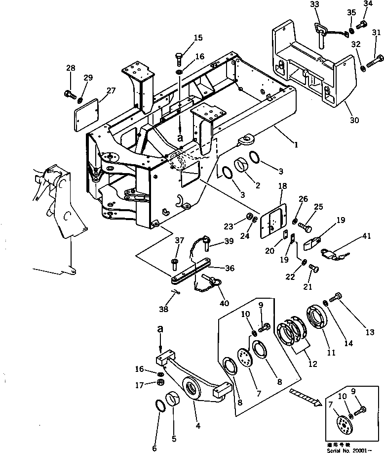 Wheel Loaders Komatsu / WA120-1 S/N 10001-UP(wa120-1c) / REAR FRAME (TBG/ABE SPEC.)(240340 : 8412)