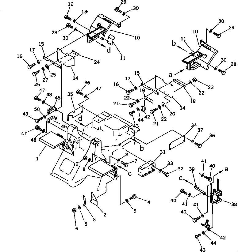 Wheel Loaders Komatsu / WA120-1 S/N 10001-UP(wa120-1c) / FENDER AND LADDER (TBG/ABE SPEC.)(240360 : 8414)