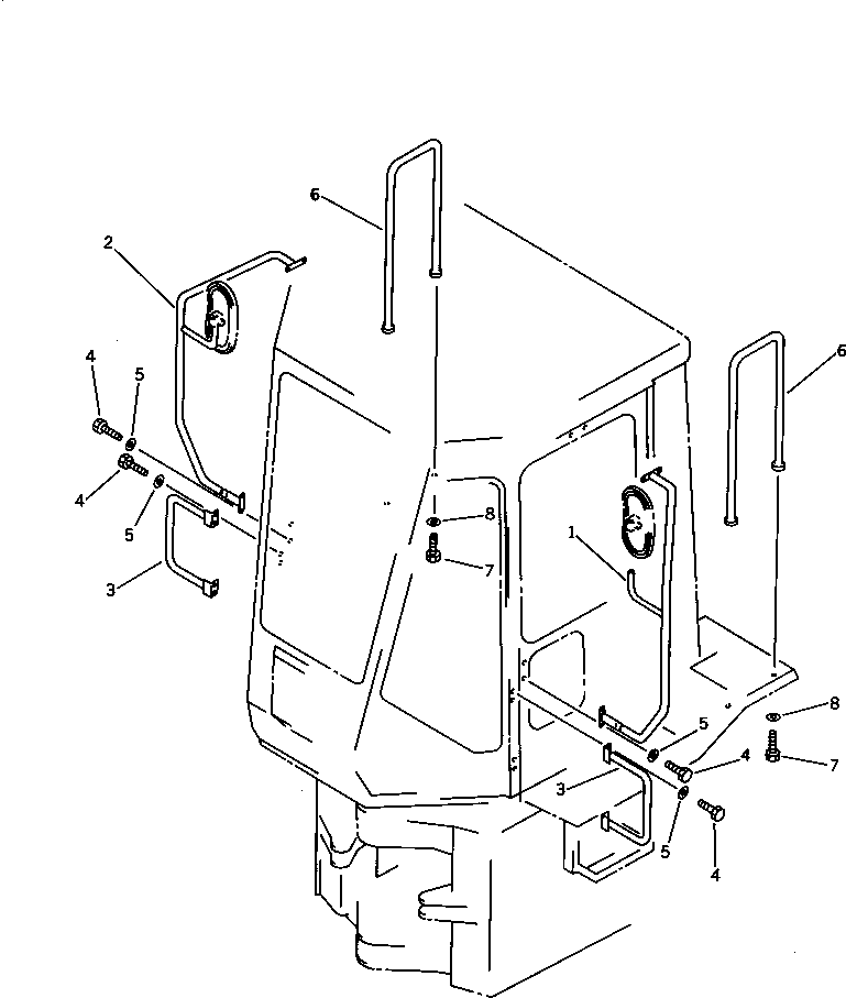 Wheel Loaders Komatsu / WA120-1 S/N 10001-UP(wa120-1c) / STAY AND HAND RAIL (WITH CAB) (TBG/ABE SPEC.)(240410 : 8425)