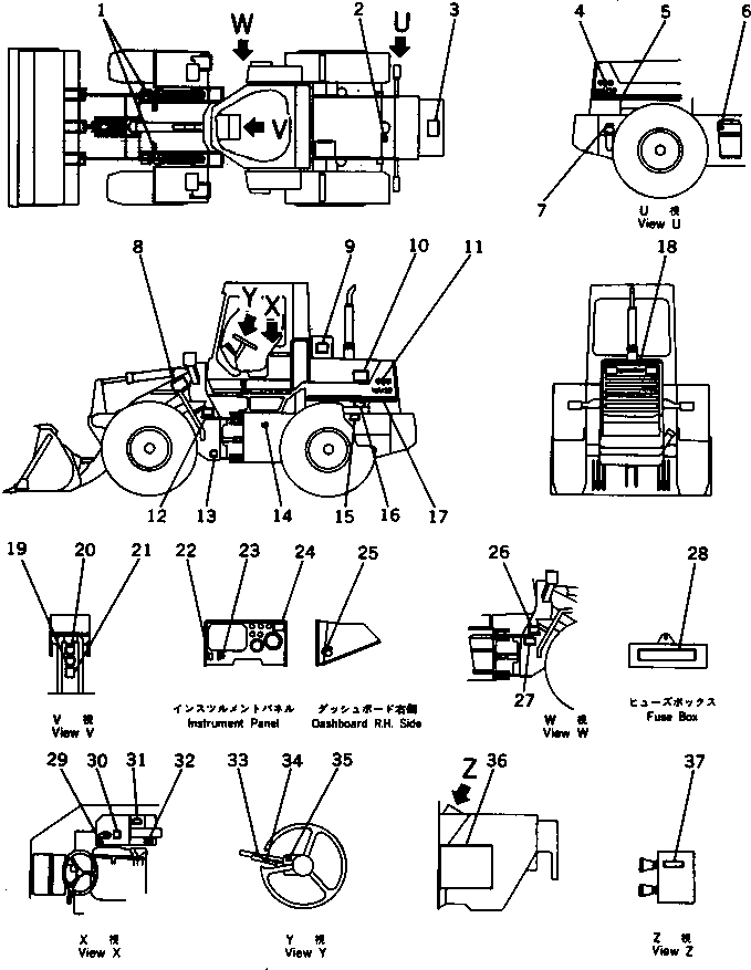 Wheel Loaders Komatsu / WA120-1 S/N 10001-UP(wa120-1c) / MARKS AND PLATES (TBG/ABE SPEC.)(240480 : 8491)