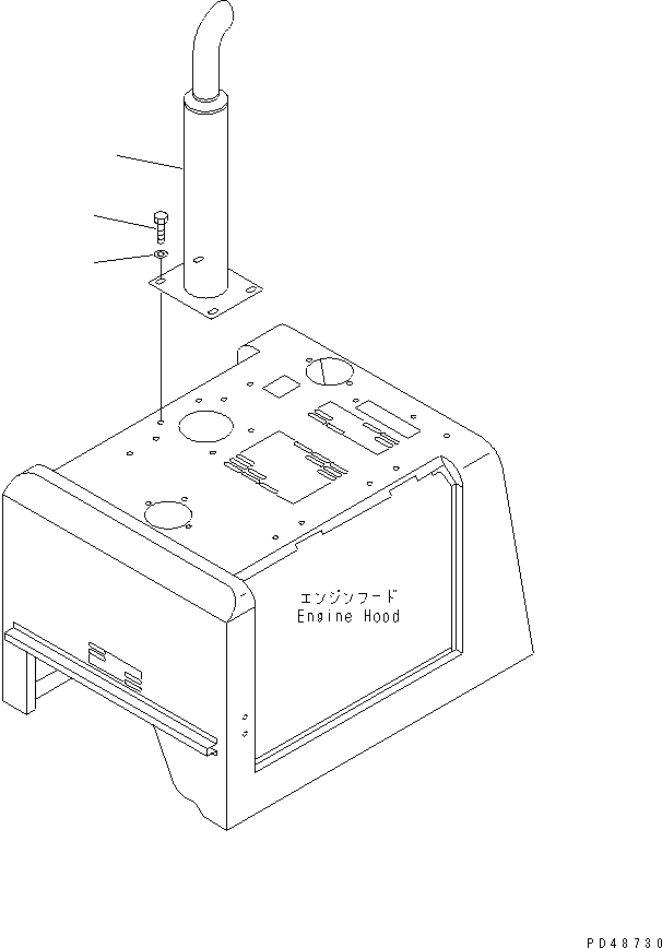 Wheel Loaders Komatsu / WA120-3 S/N 50001-52999 (3-Speed Transmission Spec.)(wa120-3c) / EXHAUST PIPE(#50001-)(030030 : 1031)