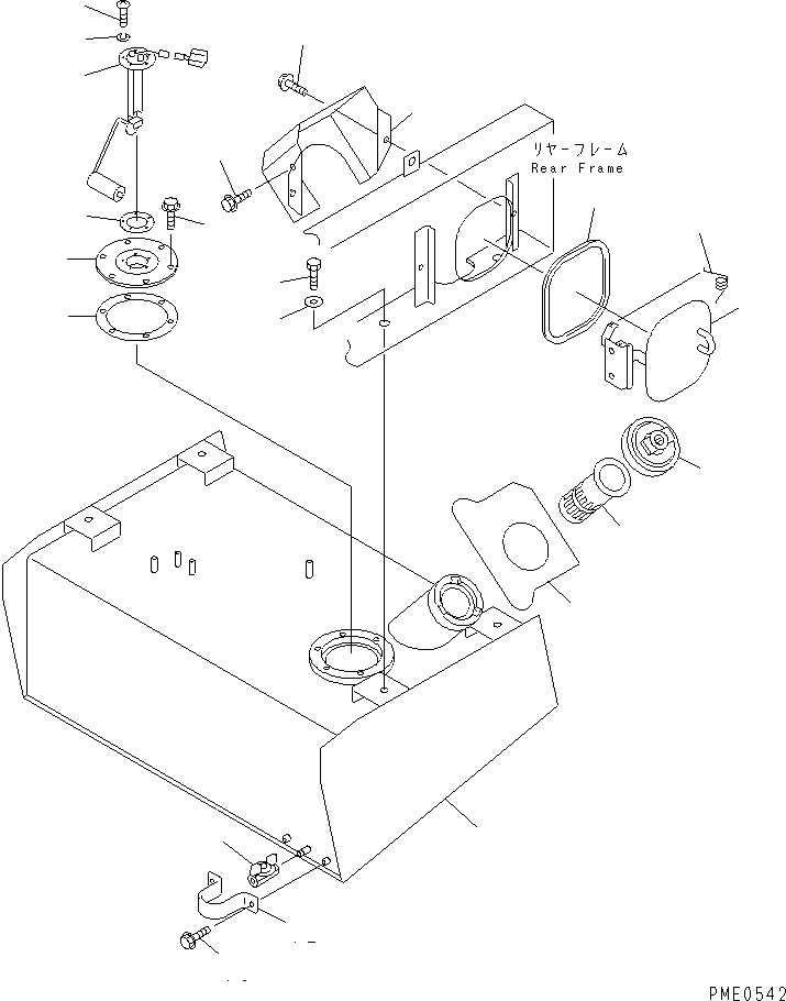 Wheel Loaders Komatsu / WA120-3 S/N 50001-52999 (3-Speed Transmission Spec.)(wa120-3c) / FUEL TANK(#50001-)(030090 : 1301)