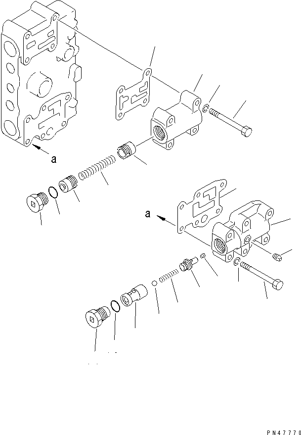 Wheel Loaders Komatsu / WA120-3 S/N 50001-52999 (3-Speed Transmission Spec.)(wa120-3c) / TRANSMISSION CONTROL VALVE (3/3) (UPPER VALVE)(#50001-)(060120 : 2243)