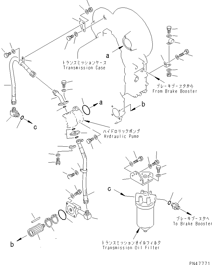 Wheel Loaders Komatsu / WA120-3 S/N 50001-52999 (3-Speed Transmission Spec.)(wa120-3c) / TRANSMISSION PIPING(#50001-)(060140 : 2261)