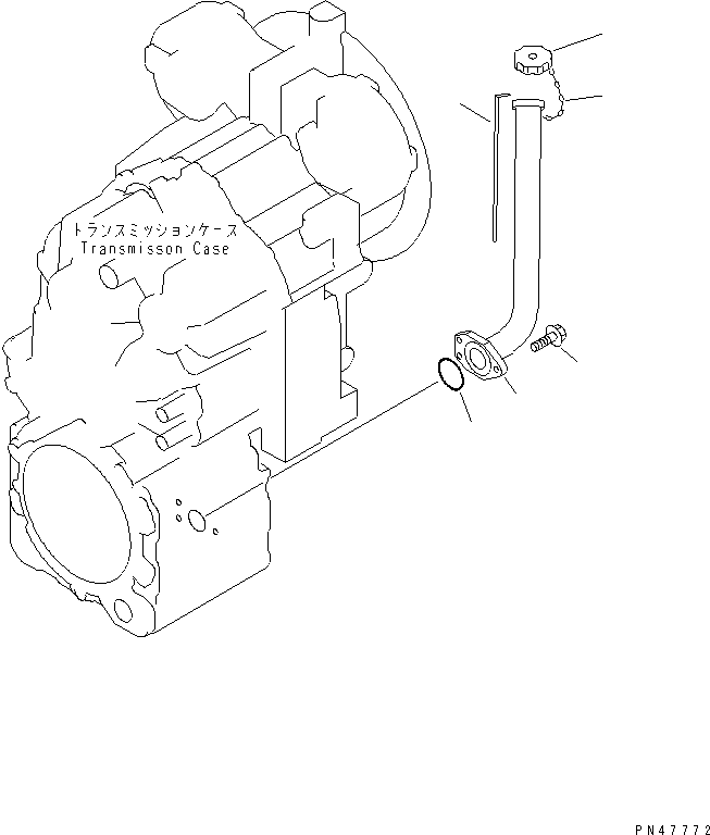 Wheel Loaders Komatsu / WA120-3 S/N 50001-52999 (3-Speed Transmission Spec.)(wa120-3c) / TRANSMISSION OIL GAUGE AND FILLER(#50001-)(060160 : 2701)
