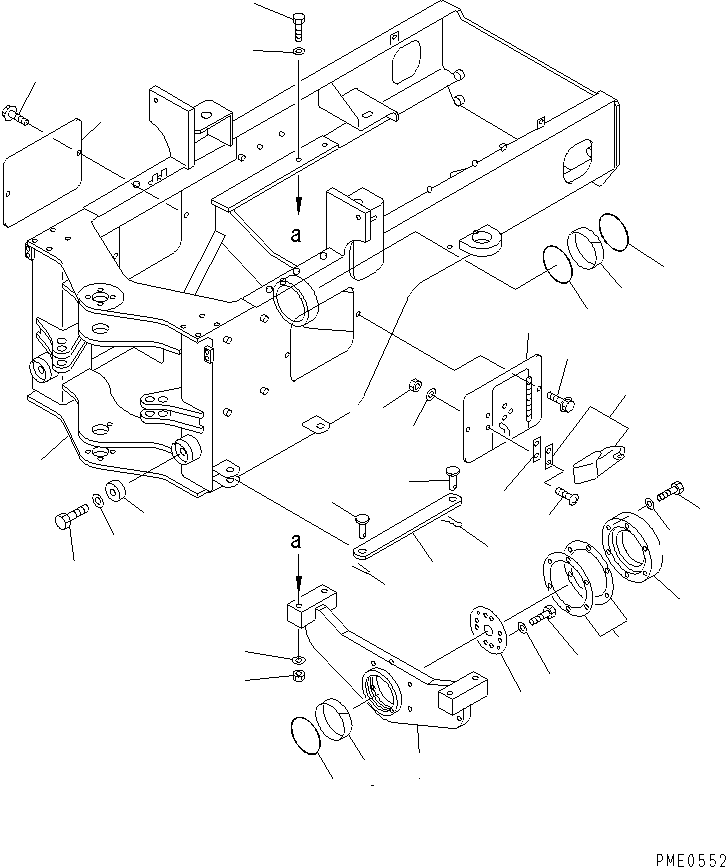 Wheel Loaders Komatsu / WA120-3 S/N 50001-52999 (3-Speed Transmission Spec.)(wa120-3c) / REAR FRAME(#50001-)(150030 : 5021)