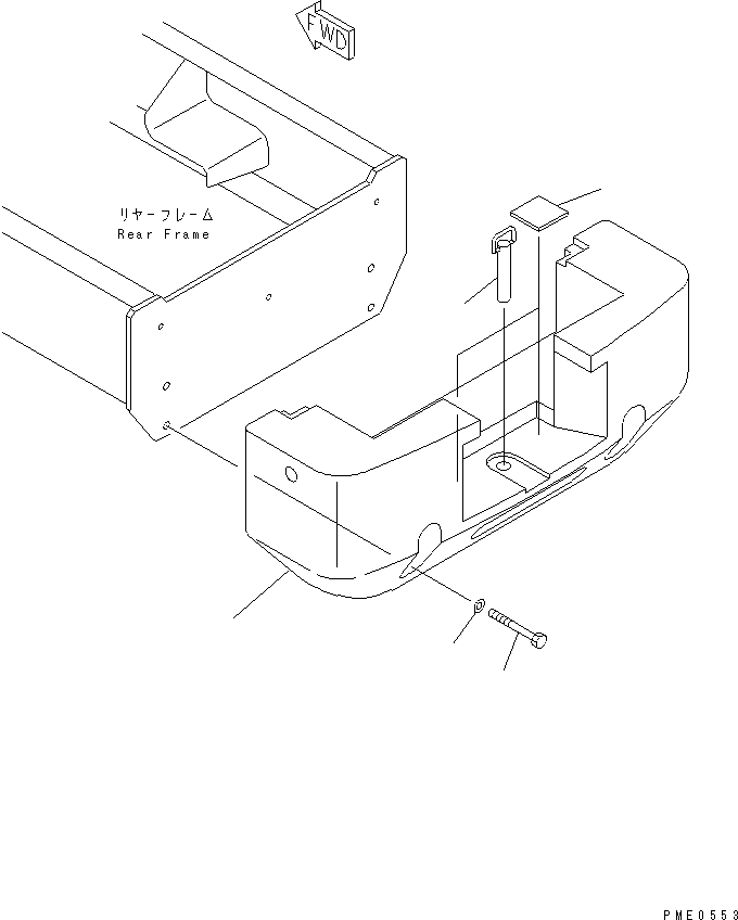 Wheel Loaders Komatsu / WA120-3 S/N 50001-52999 (3-Speed Transmission Spec.)(wa120-3c) / COUNTER WEIGHT(#50001-)(150040 : 5041)