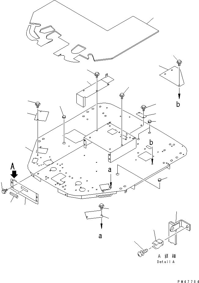 Wheel Loaders Komatsu / WA120-3 S/N 50001-52999 (3-Speed Transmission Spec.)(wa120-3c) / FLOOR FRAME (WITH CANOPY)(#50001-)(150090 : 5116)