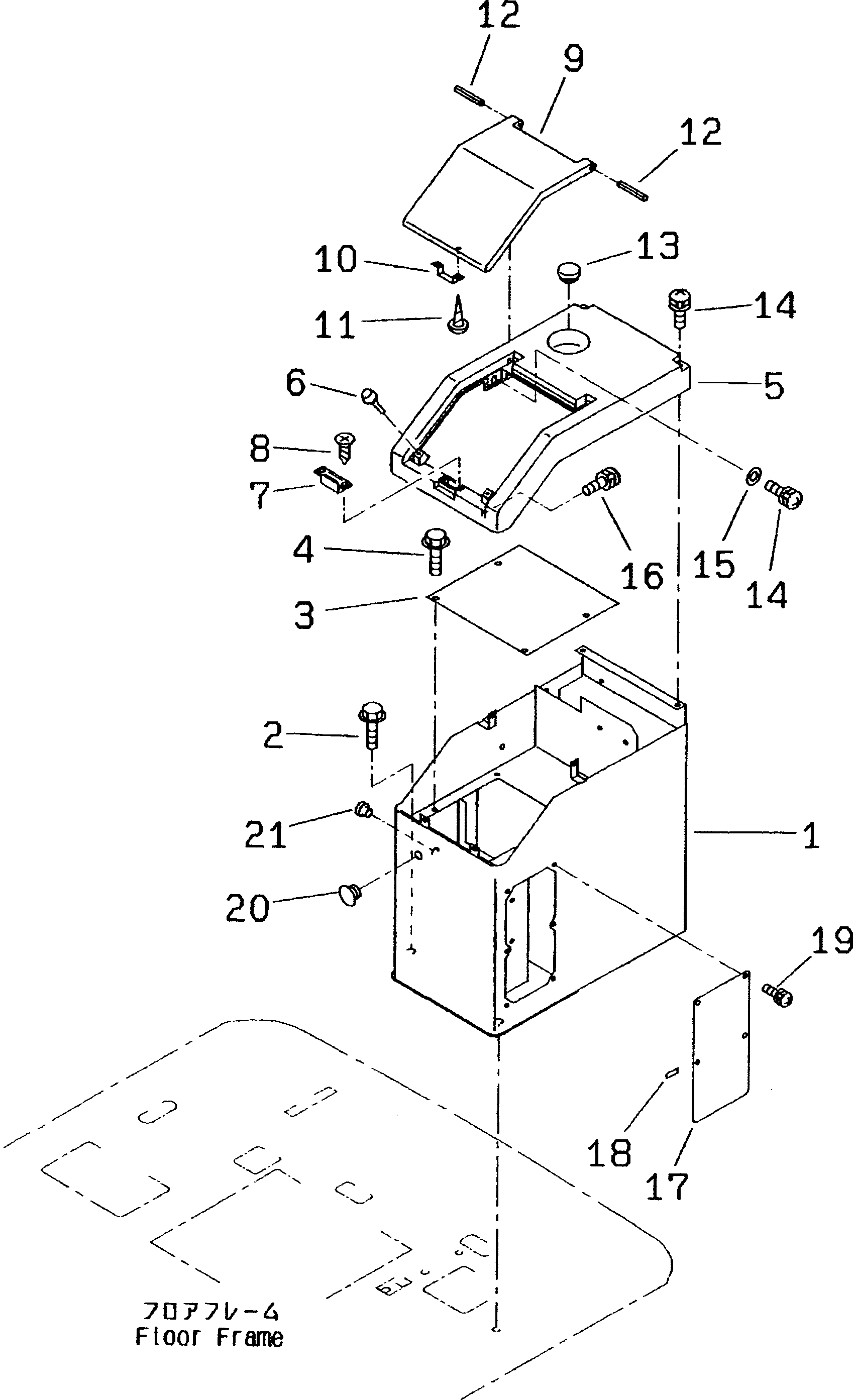 Wheel Loaders Komatsu / WA120-3 S/N 50001-52999 (3-Speed Transmission Spec.)(wa120-3c) / L.H. CONSOLE BOX (WITH CAB)(#50001-)(150120 : 5141)