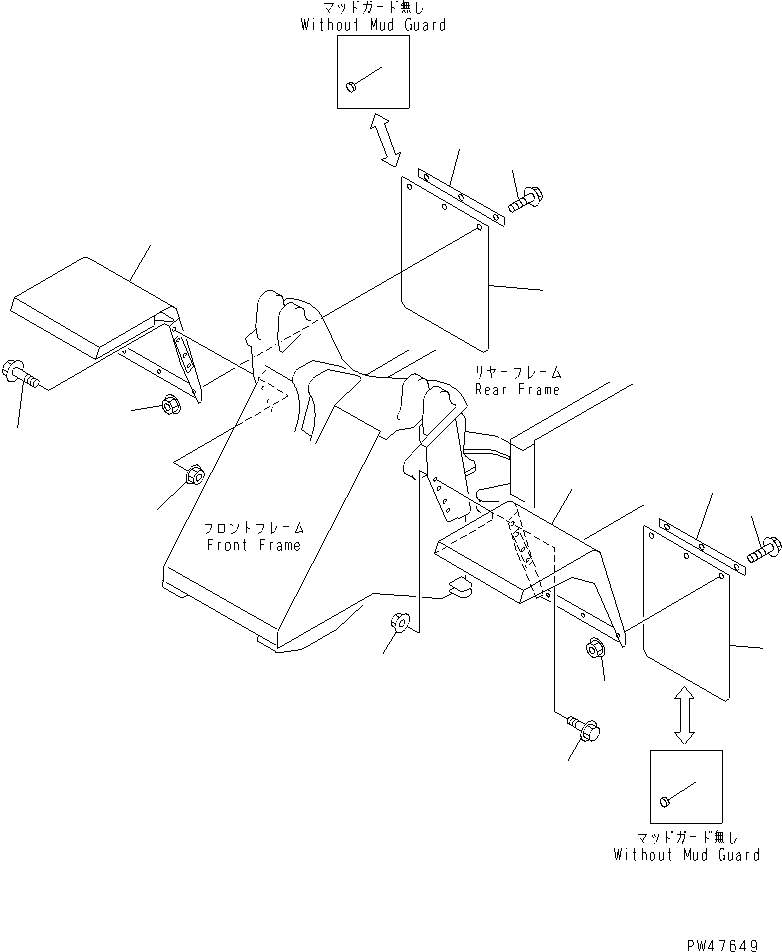 Wheel Loaders Komatsu / WA120-3 S/N 50001-52999 (3-Speed Transmission Spec.)(wa120-3c) / FRONT FENDER(#50001-)(150210 : 5181)