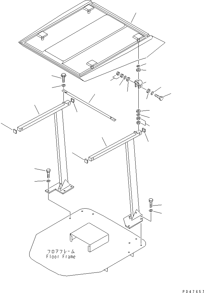 Wheel Loaders Komatsu / WA120-3 S/N 50001-52999 (3-Speed Transmission Spec.)(wa120-3c) / CANOPY(#50001-)(150310 : 5401)