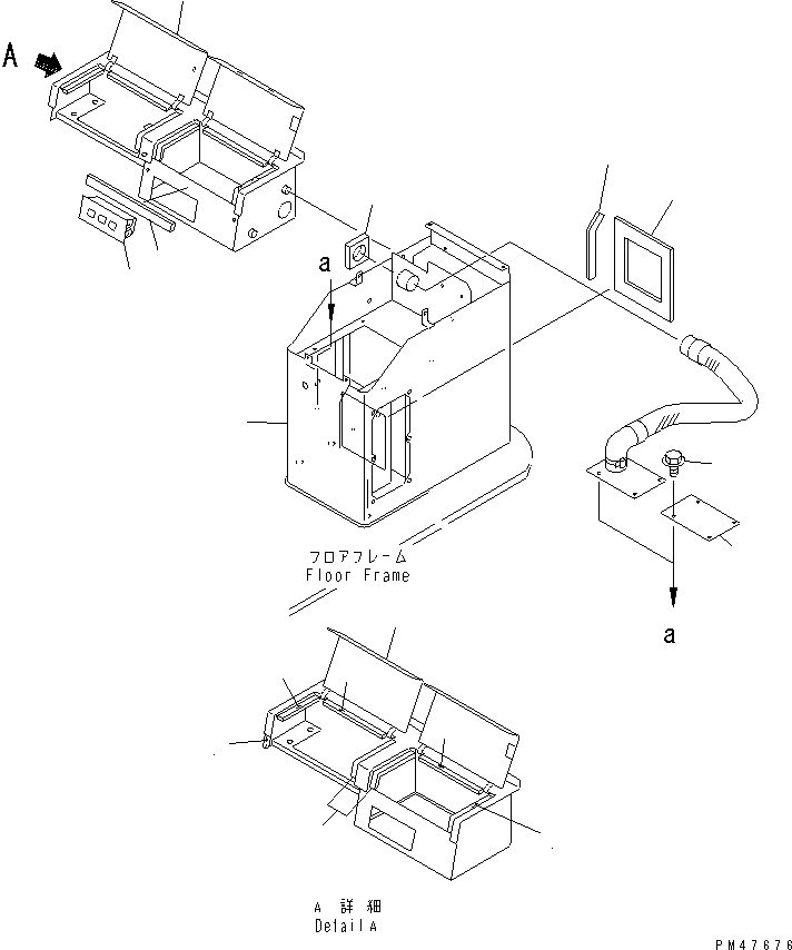 Wheel Loaders Komatsu / WA120-3 S/N 50001-52999 (3-Speed Transmission Spec.)(wa120-3c) / AIR CONDITIONER RELATED PARTS (5/8) (CONSOLE BOX RELATED PARTS)(#50001-)(150570 : 5625)