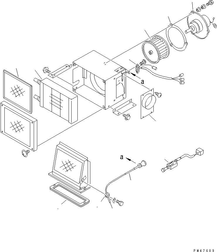 Wheel Loaders Komatsu / WA120-3 S/N 50001-52999 (3-Speed Transmission Spec.)(wa120-3c) / CAR HRATER UNIT(#50001-)(150800 : 5681)