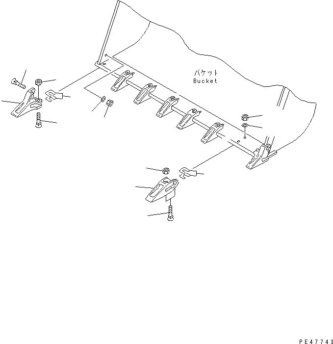 Wheel Loaders Komatsu / WA120-3 S/N 50001-52999 (3-Speed Transmission Spec.)(wa120-3c) / TOOTH(#50001-)(210110 : 7401)
