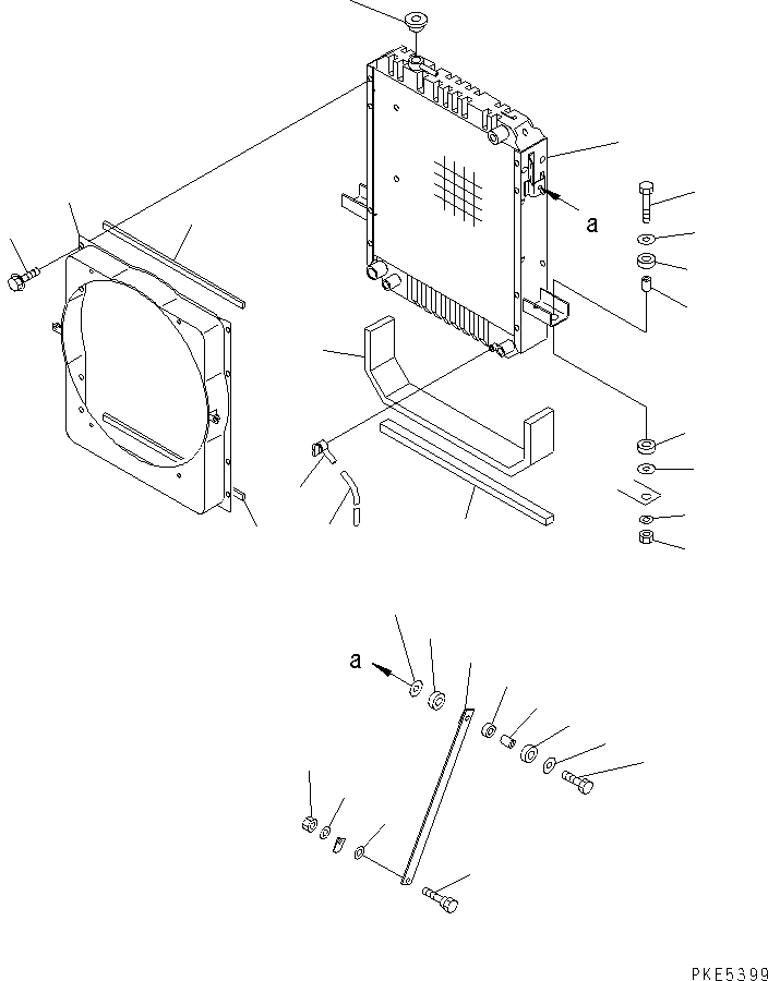 Wheel Loaders Komatsu / WA120-3CS S/N 10004-UP (For Indonesia)(wa120-4c) / RADIATOR (RADIATOR AND MOUNTING)(060010 : C0110-01A0)