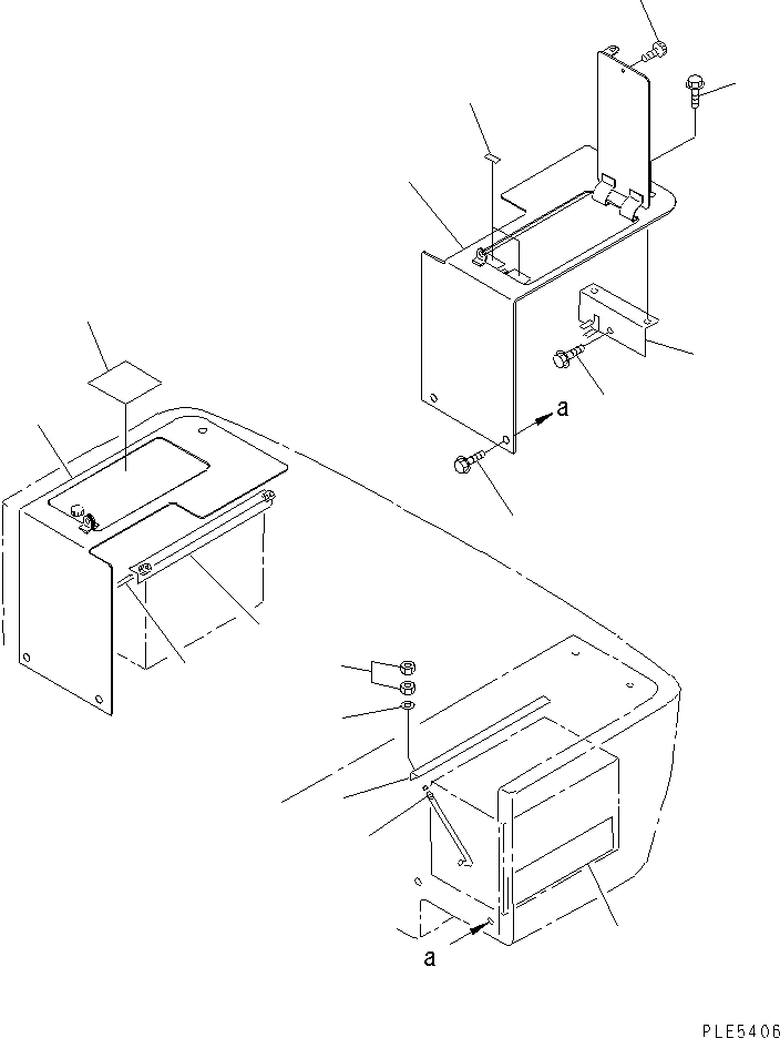 Wheel Loaders Komatsu / WA120-3CS S/N 10004-UP (For Indonesia)(wa120-4c) / BATTERY BOX (BOX AND BATTERY MOUNTING)(120020 : E0120-01A0)