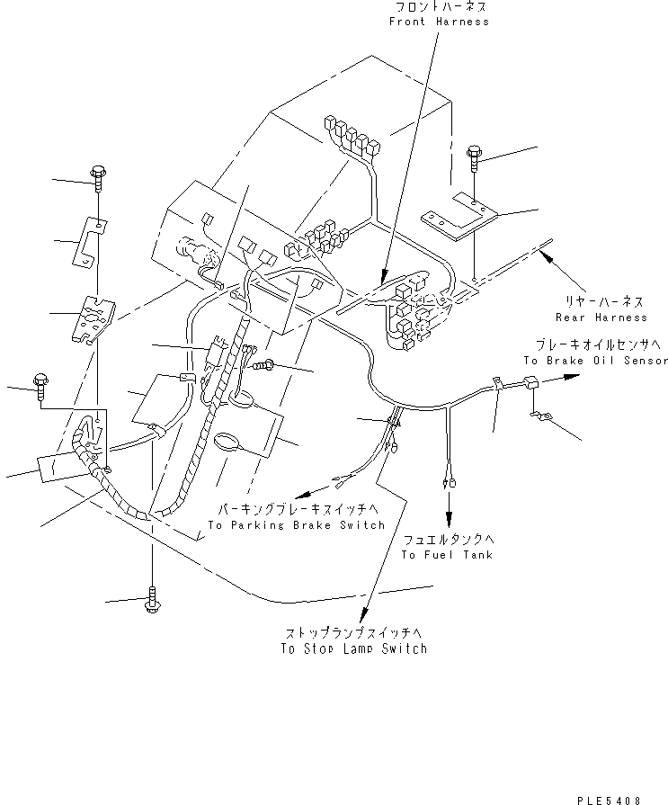 Wheel Loaders Komatsu / WA120-3CS S/N 10004-UP (For Indonesia)(wa120-4c) / WIRING HARNESS (FLOOR LINE)(120040 : E0200-02A0)
