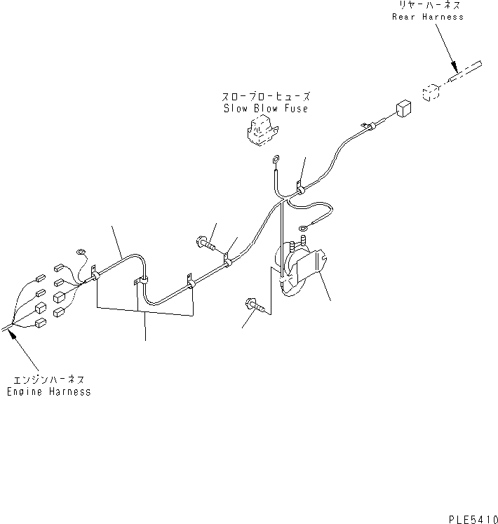Wheel Loaders Komatsu / WA120-3CS S/N 10004-UP (For Indonesia)(wa120-4c) / WIRING HARNESS (REAR LINE)(120070 : E0200-05A0)