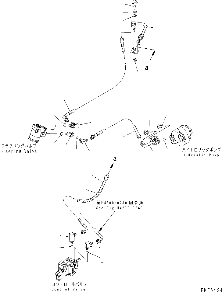 Wheel Loaders Komatsu / WA120-3CS S/N 10004-UP (For Indonesia)(wa120-4c) / HYDRAULIC LINE (DELIVERY LINE)(180060 : H4200-01A0)