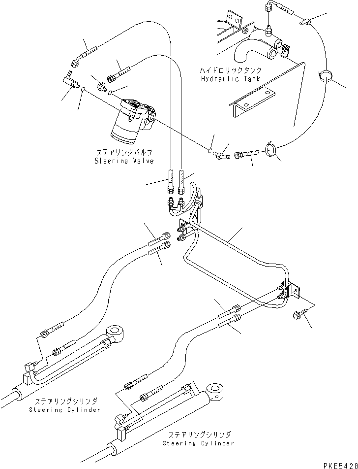 Wheel Loaders Komatsu / WA120-3CS S/N 10004-UP (For Indonesia)(wa120-4c) / STEERING HYDRAULIC LINE(180100 : H4410-01A0)