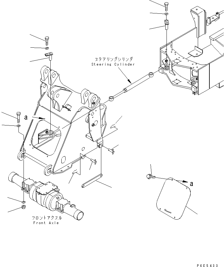Wheel Loaders Komatsu / WA120-3CS S/N 10004-UP (For Indonesia)(wa120-4c) / LOCK AND COVER (FOR FRONT AND REAR FRAME)(210050 : J4190-01A0)
