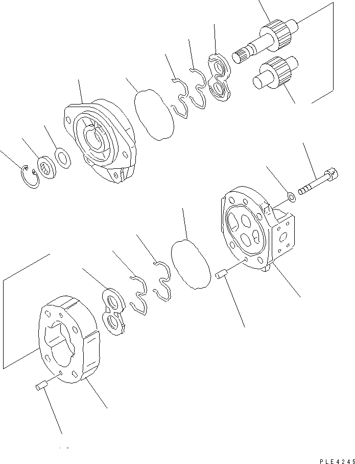Wheel Loaders Komatsu / WA120-3CS S/N 10004-UP (For Indonesia)(wa120-4c) / HYDRAULIC PUMP (WORK EQUIPMENT AND STEERING)(450010 : Y1610-31A0)