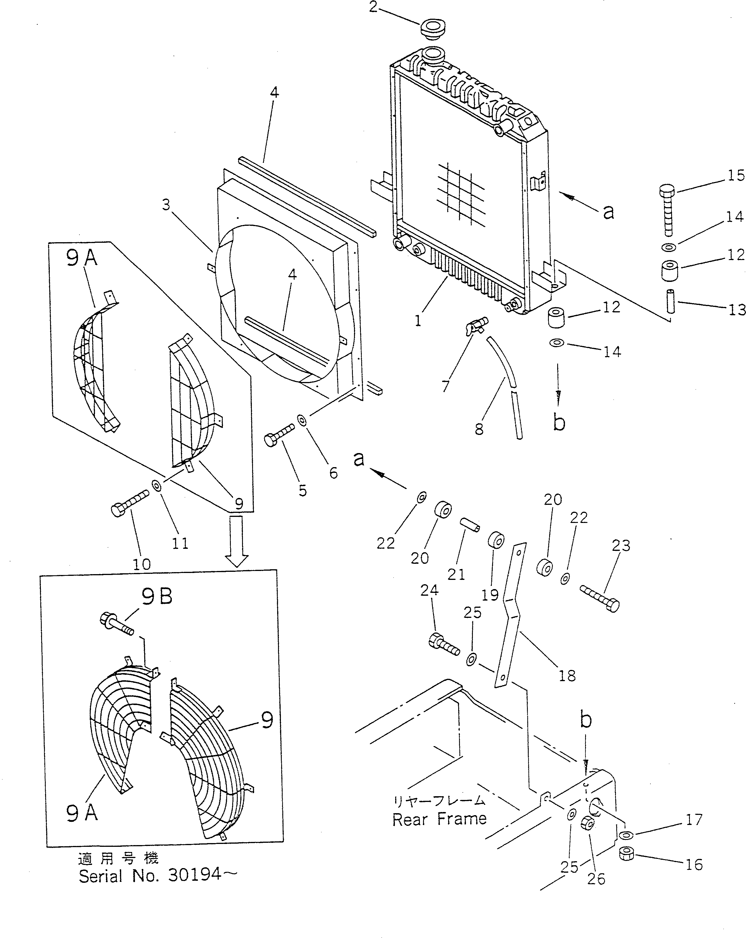 Wheel Loaders Komatsu / WA150-1 S/N 10001-UP(wa150-1r) / RADIATOR(#20001-)(030060 : 1201A)