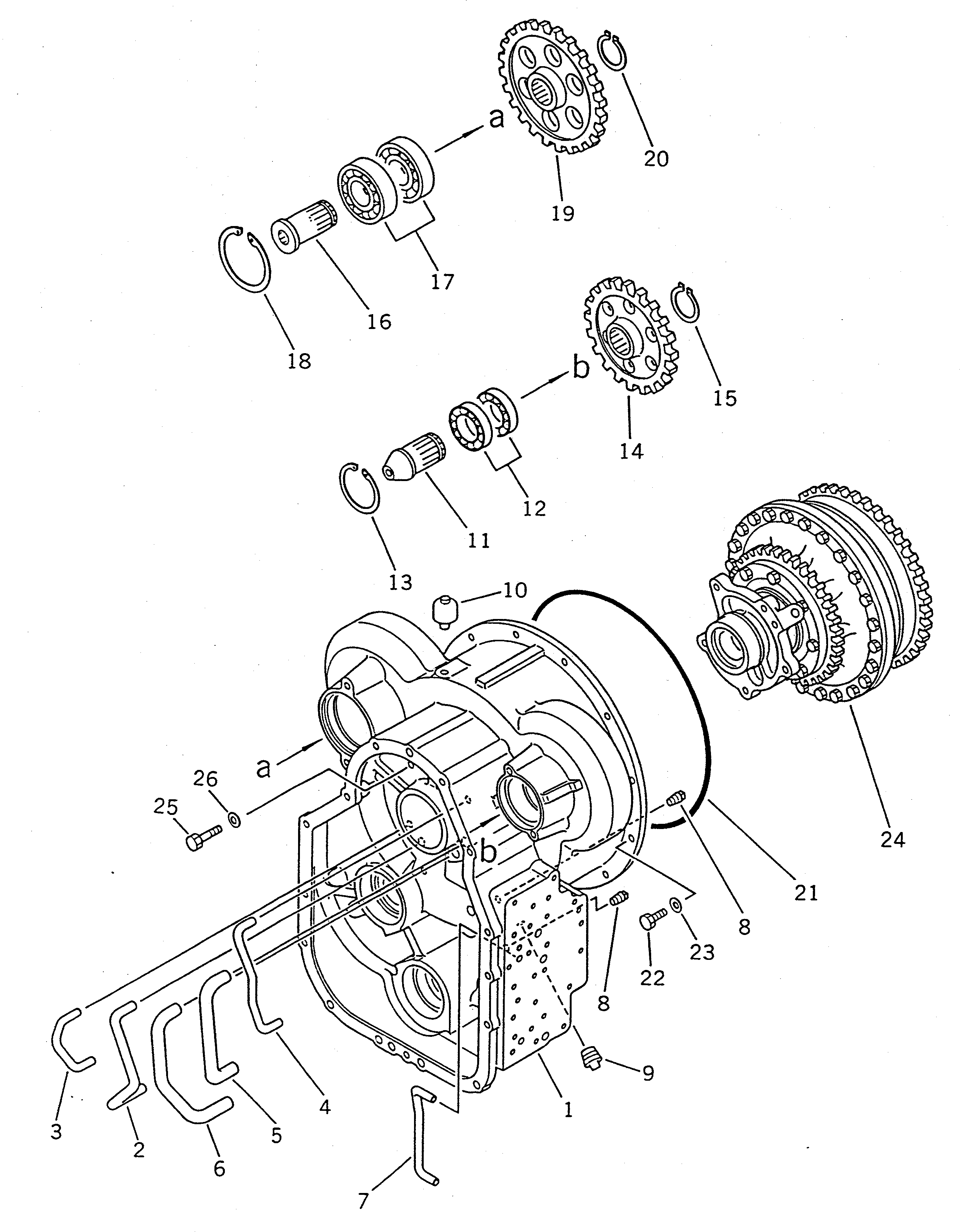 Wheel Loaders Komatsu / WA150-1 S/N 10001-UP(wa150-1r) / TRANSMISSION CASE (1/2)(060020 : 2121)