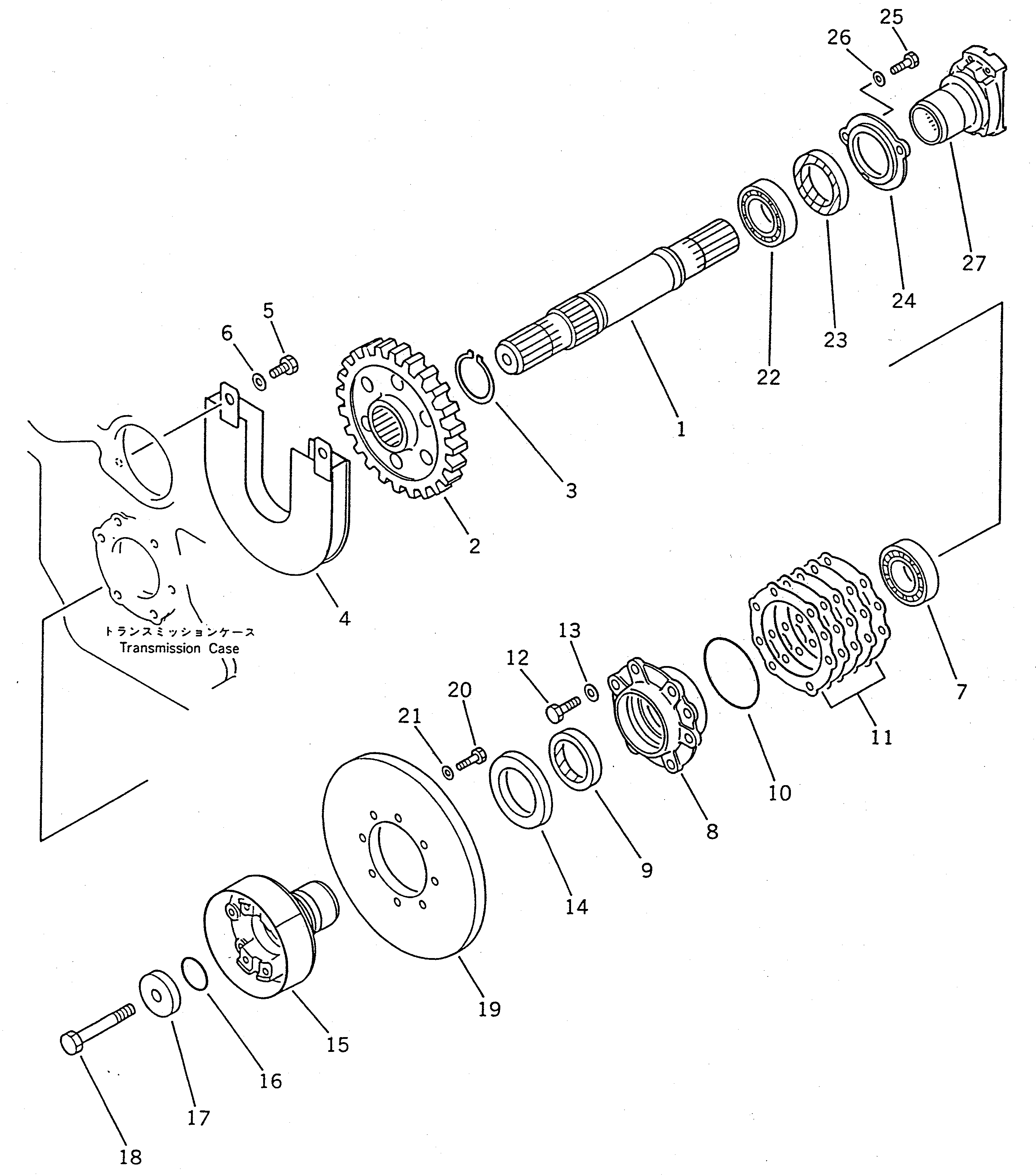 Wheel Loaders Komatsu / WA150-1 S/N 10001-UP(wa150-1r) / TRANSMISSION (OUTPUT SHAFT)(#10001-19999)(060150 : 2136)