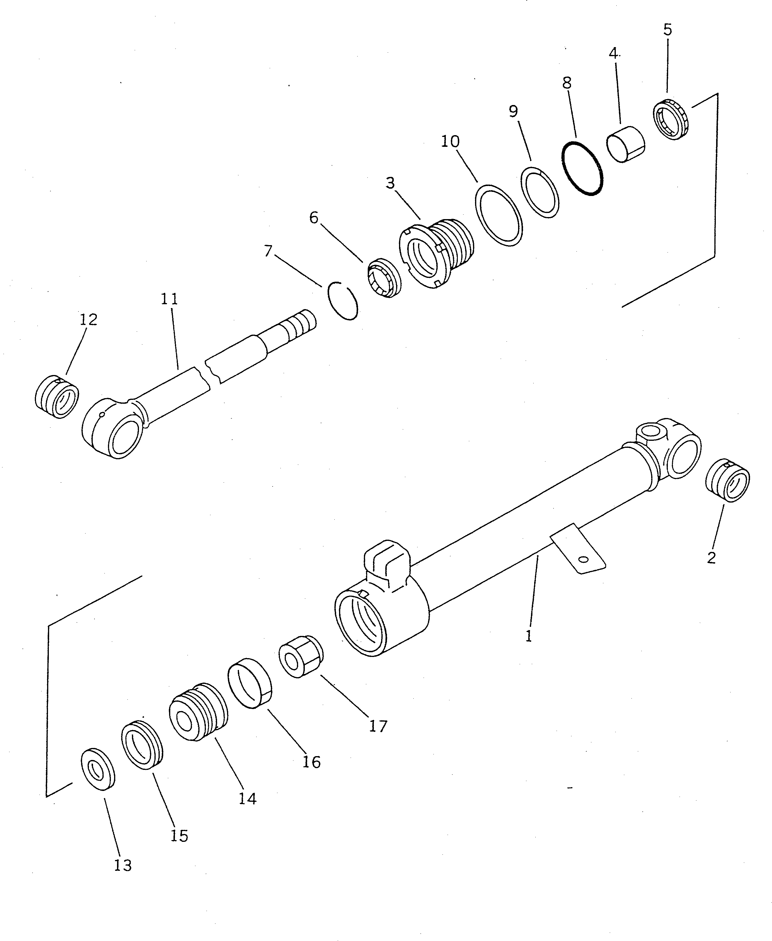 Wheel Loaders Komatsu / WA150-1 S/N 10001-UP(wa150-1r) / STEERING CYLINDER(#20001-)(120060 : 4201A)