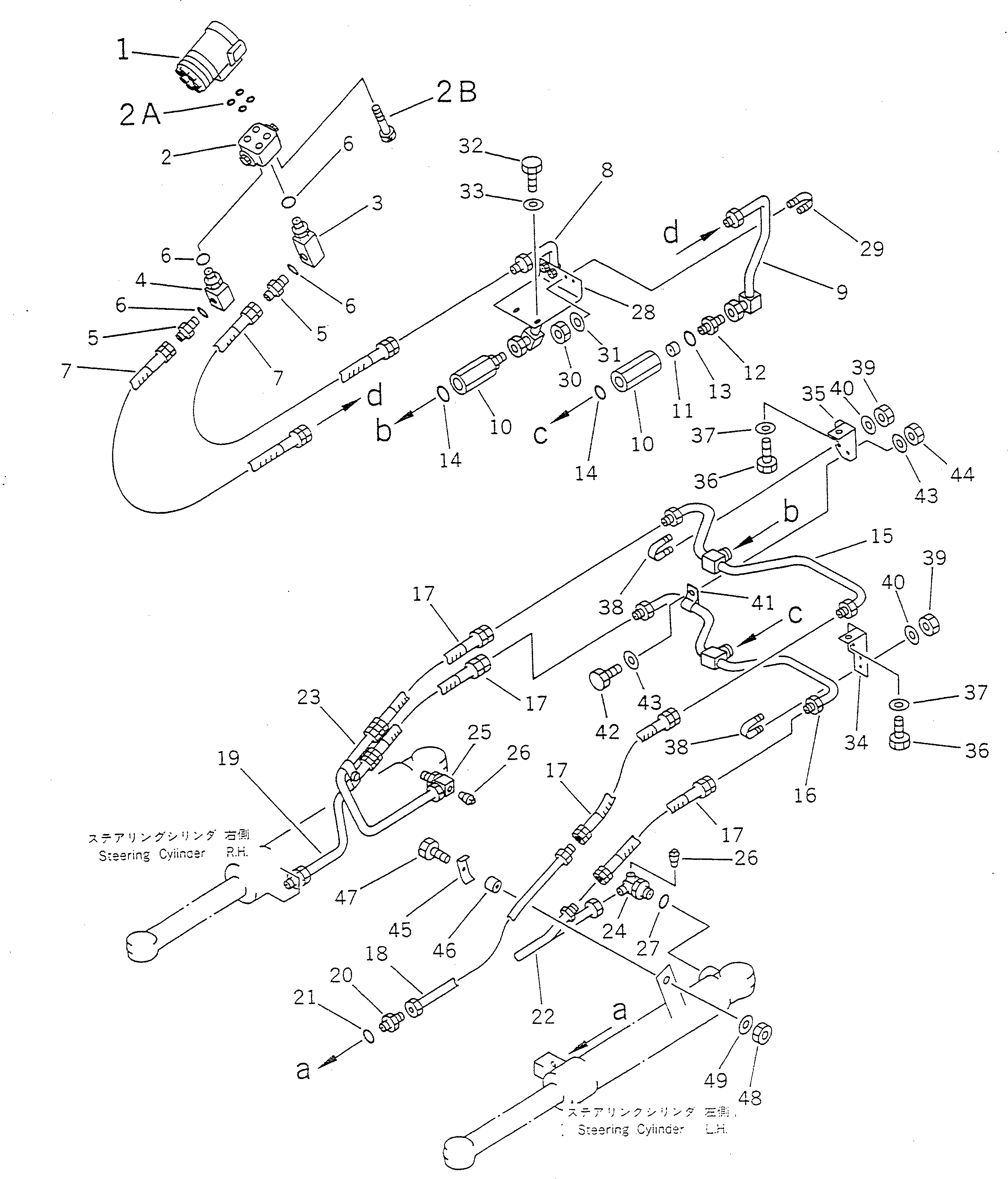 Wheel Loaders Komatsu / WA150-1 S/N 10001-UP(wa150-1r) / STEERING OIL PIPING(#20001-)(120100 : 4301C)