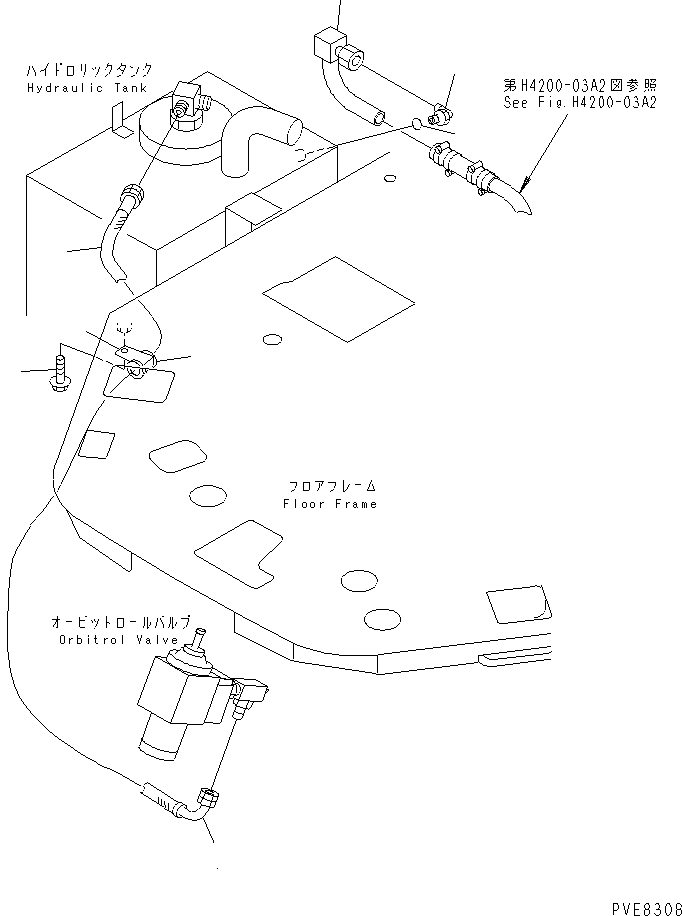 Wheel Loaders Komatsu / WA150-3-SN S/N 63001-UP(wa150-4r) / HYDRAULIC TANK (STEERING VALVE LINE) (WITH EMERGENCY STEERING)(180030 : H0110-02A0)