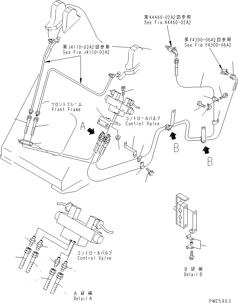 Wheel Loaders Komatsu / WA150-3-SN S/N 63001-UP(wa150-4r) / HYDRAULIC MAIN VALVE (MULTI COUPLER LINE)(180110 : H0120-03A3)