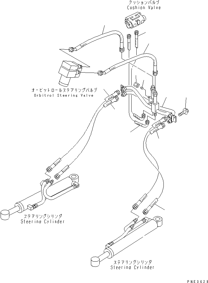 Wheel Loaders Komatsu / WA150-3-SN S/N 63001-UP(wa150-4r) / STEERING LINE (PIPING)(180220 : H4410-01A0)
