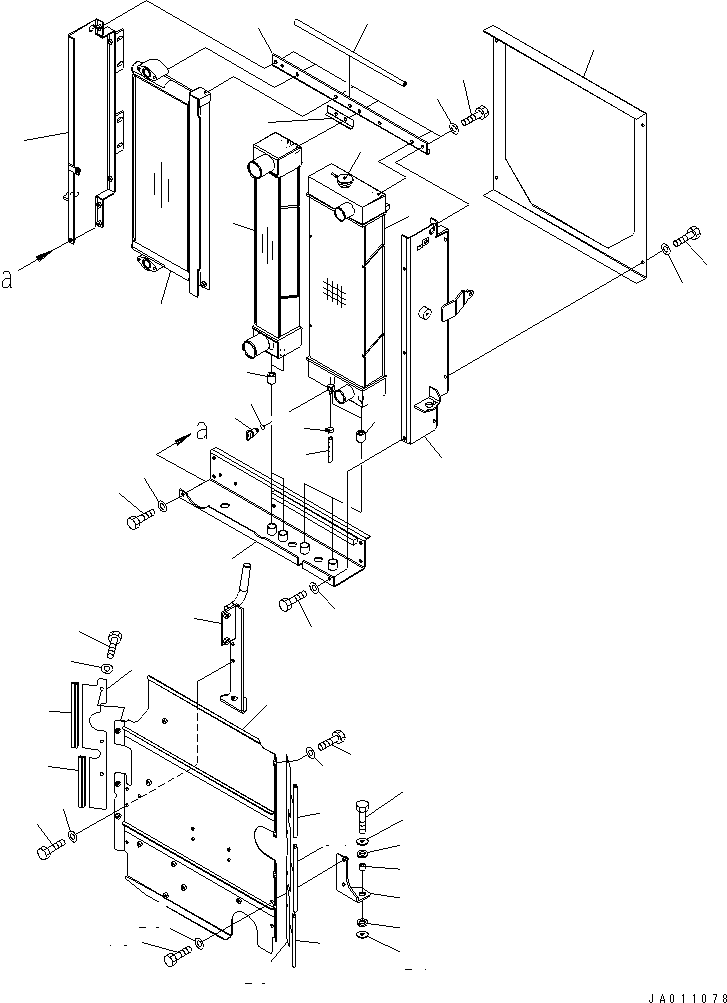 Wheel Loaders Komatsu / WA150-5 S/N 65001-UP (Cab Spec.)(wa150-5c) / RADIATOR (FOR EXCEPT JAPAN)(#65059-77278)(060020 : C0110-01A1A)