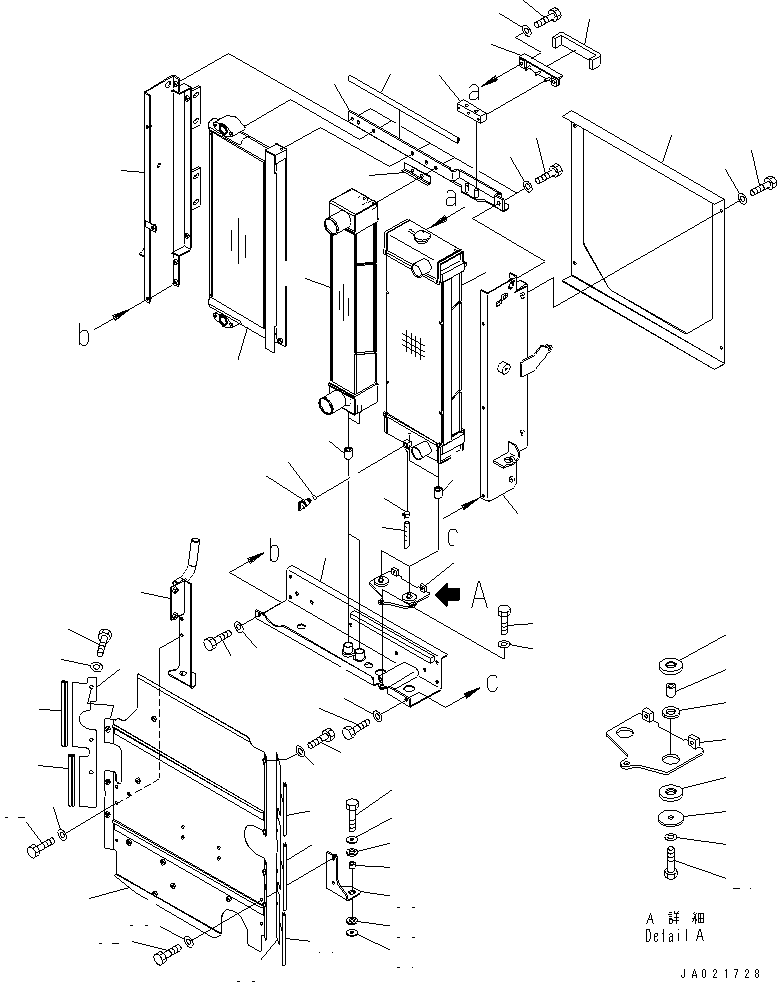Wheel Loaders Komatsu / WA150-5 S/N 65001-UP (Cab Spec.)(wa150-5c) / RADIATOR (FOR EXCEPT JAPAN)(#77279-)(060030 : C0110-01A1B)