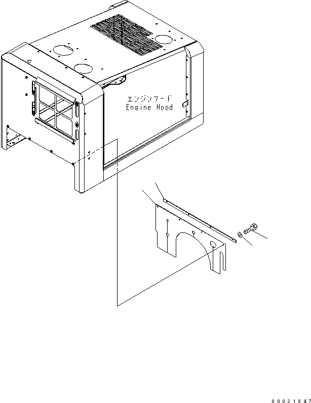 Wheel Loaders Komatsu / WA150-5 S/N 65001-UP (Cab Spec.)(wa150-5c) / HOOD (BULK HEAD)(270020 : M4100-02A0)