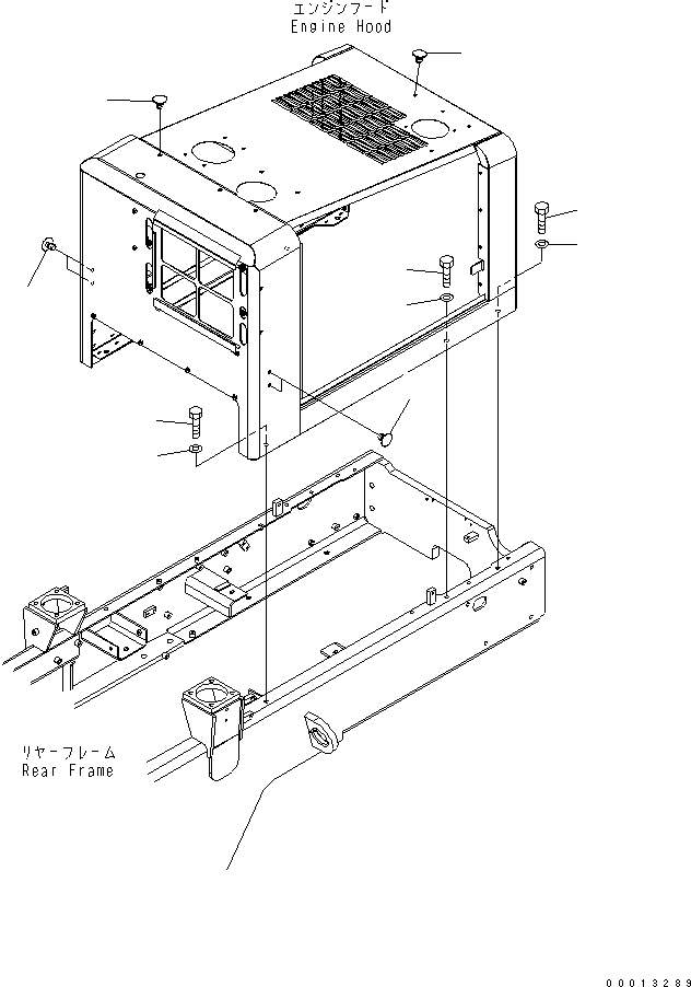 Wheel Loaders Komatsu / WA150-5 S/N 65001-UP (Cab Spec.)(wa150-5c) / HOOD MOUNTING(270070 : M4100-07A0)