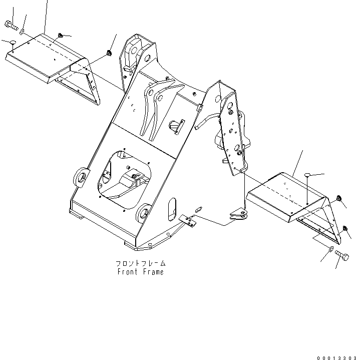 Wheel Loaders Komatsu / WA150-5 S/N 65001-UP (Cab Spec.)(wa150-5c) / FRONT FENDER(270210 : M4210-01A0)