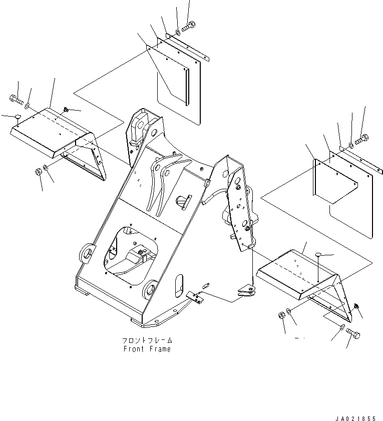 Wheel Loaders Komatsu / WA150-5 S/N 65001-UP (Cab Spec.)(wa150-5c) / FRONT FENDER (FOR FULL FENDER)(270220 : M4210-01A1)