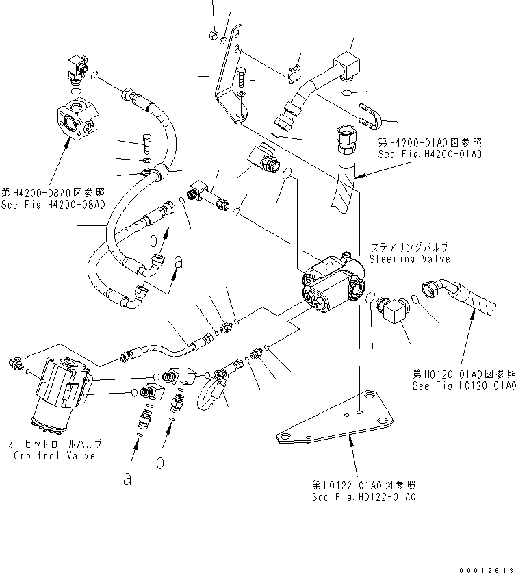 Wheel Loaders Komatsu / WA150-5-TK S/N 65001-UP(wa150-8r) / STEERING VALVE (PIPING)(180040 : H0122-02A0)
