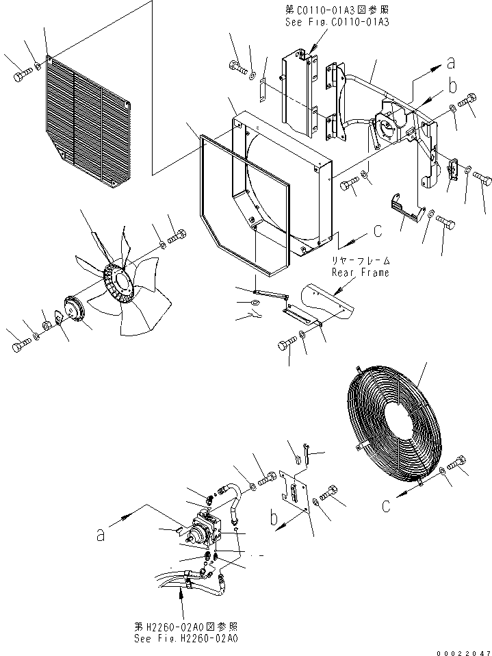 Wheel Loaders Komatsu / WA150-5-TK S/N 65001-UP(wa150-8r) / FAN DRIVE (FOR REVERSE FAN)(180070 : H2260-01A2)